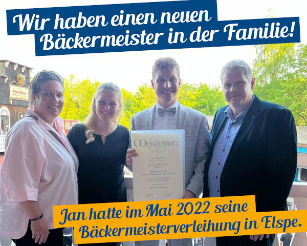 Wir haben einen neuen Bäckermeister in der Familie